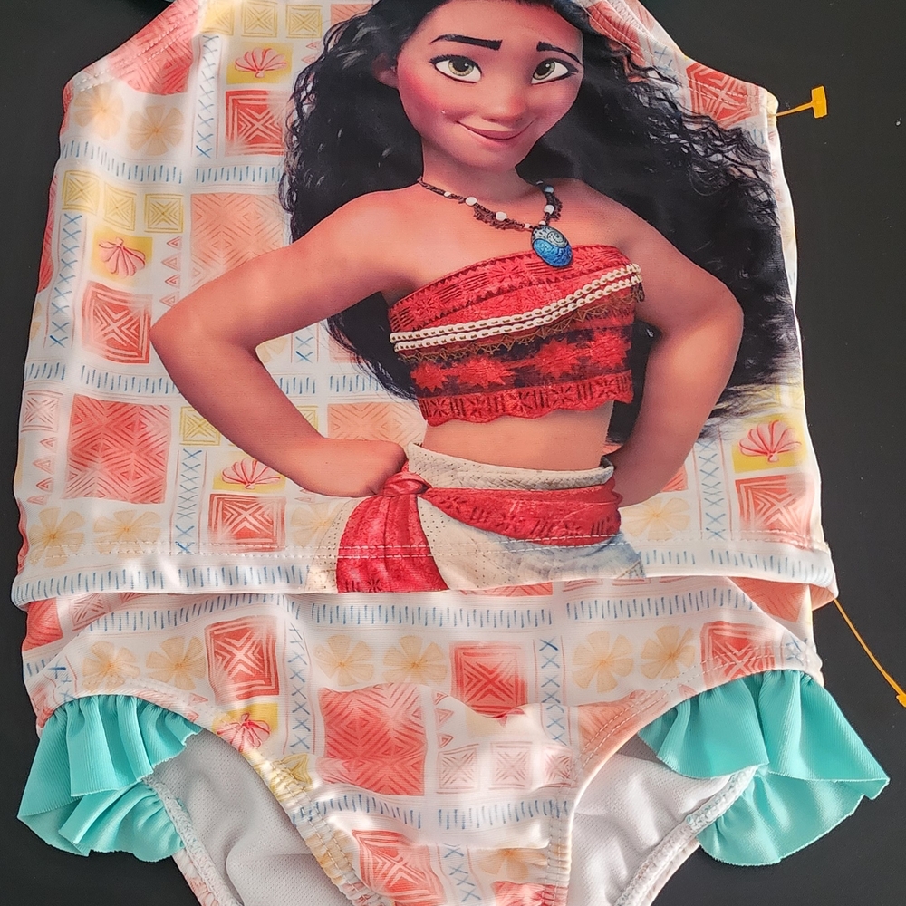 Disney Store Moana Swim Suit 2pc.  Girls Size:  2T       NWOTS - Picture 4 of 5